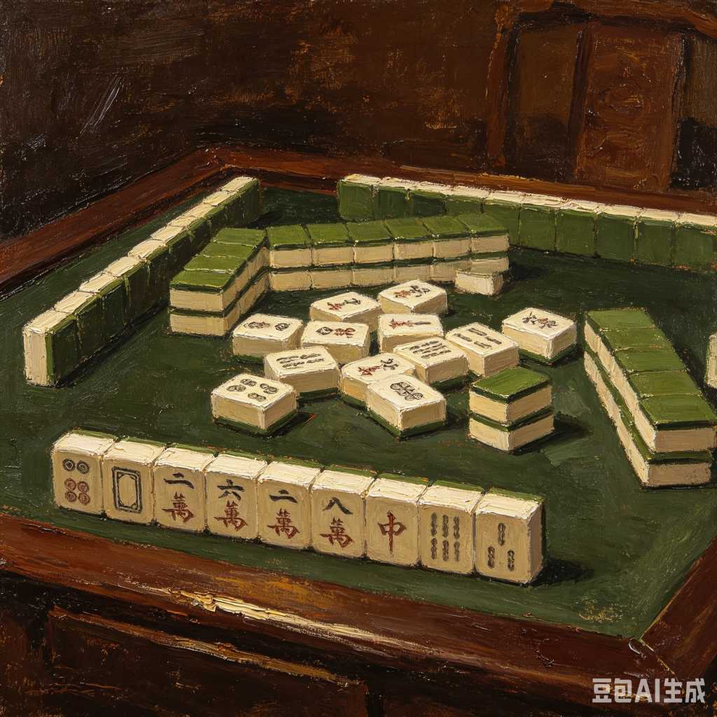 elegant text mahjong tiles
